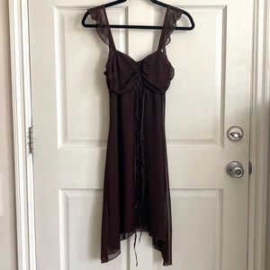 Vintage Boutique Dress | Rich chocolate brown